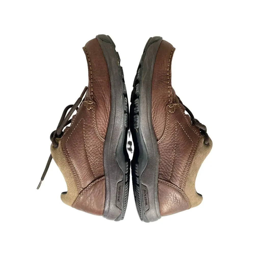 Dunham Men's Brown Leather Exeter Low Lace Up Hiking Shoes Gore-Tex‎ Size 9D